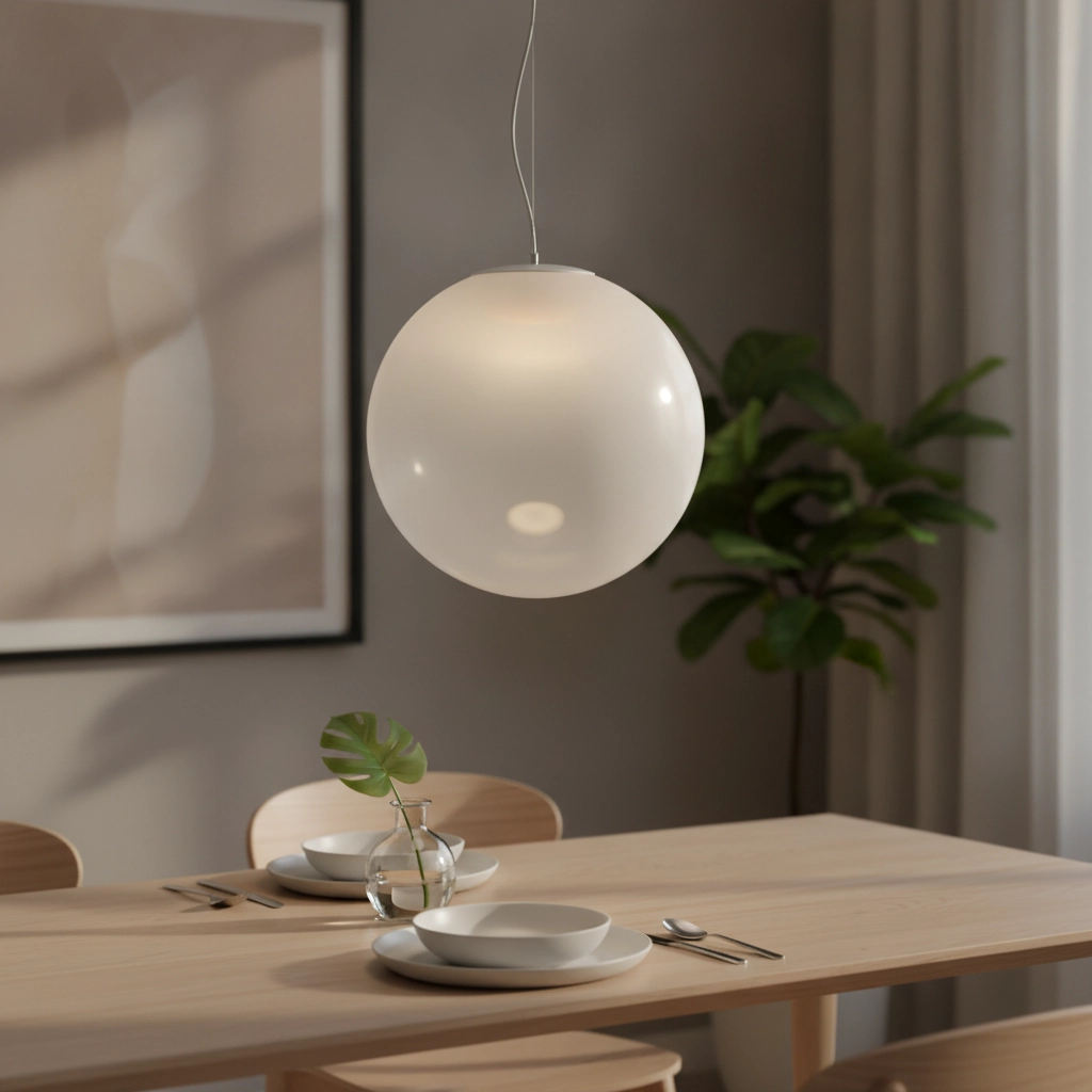 Suspension blanche Bolita ampoule Ø 30cm