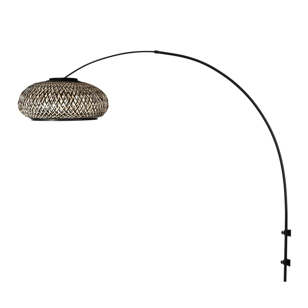 Applique murale arche Sparkled Light Rotin et capuche noire Steinhauer 8712746182002