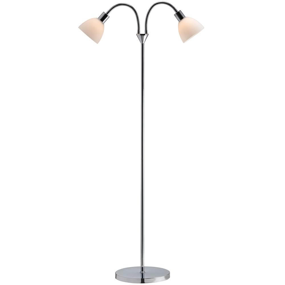 Lampadaire Ray 2 lumières chromées Lampadaire Ray 2 lumières chromées