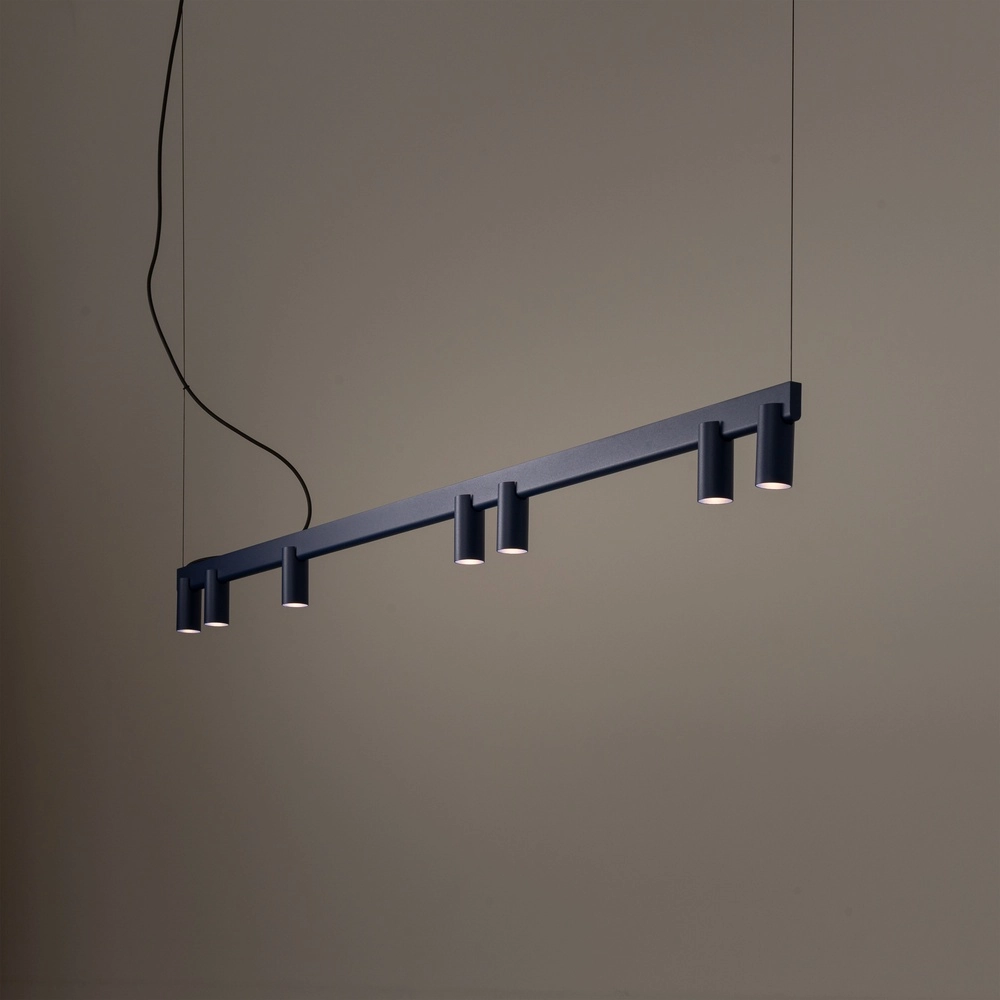Lampe pendante de conception Fourty Bleu marine 7 clairs Lyora 5903139122931