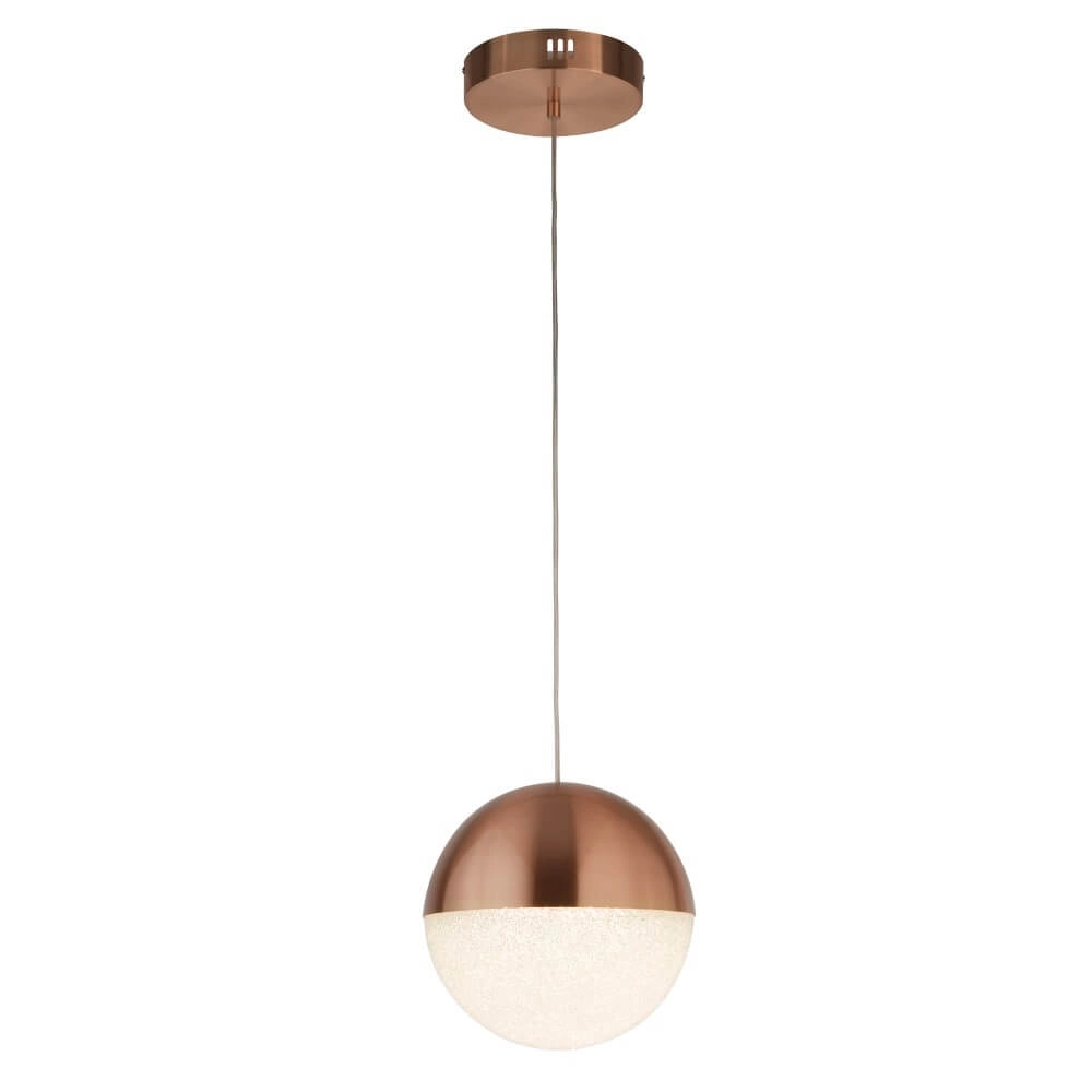 Lampe suspendue 1 lumière Marbles Cuivre rouge Searchlight 5053423223353