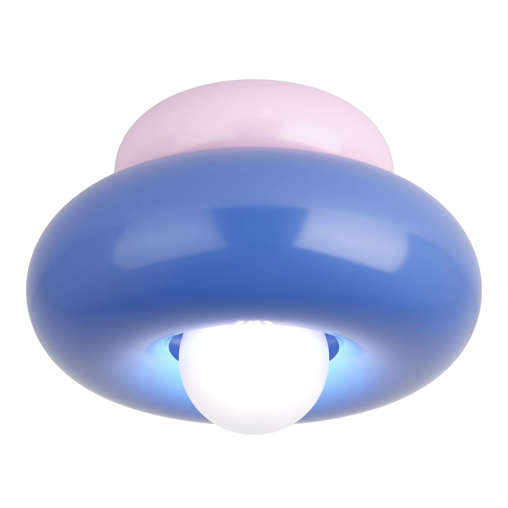 Lampe de plafond à design Torchiarolo rose avec bleu