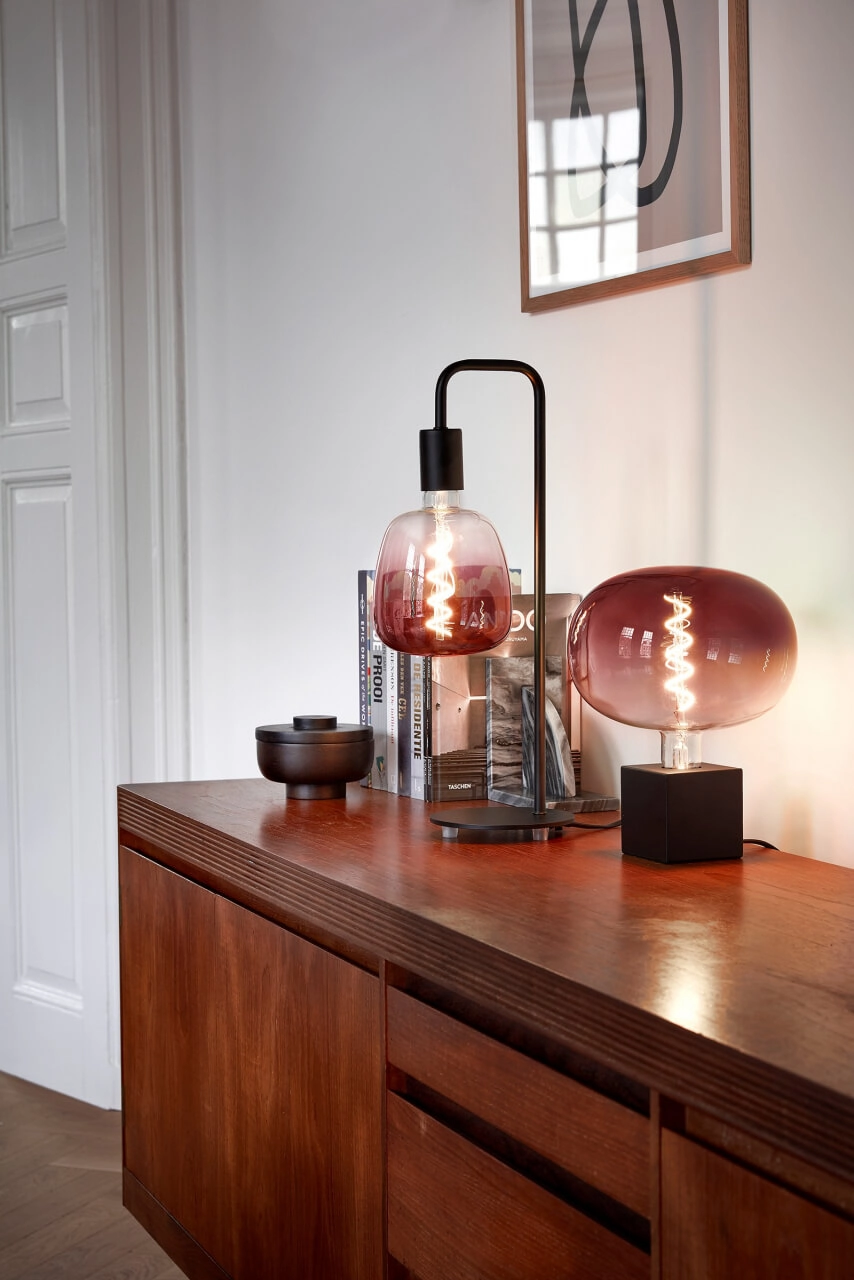 Lampe de table noire Calexa Circle 8712879147381