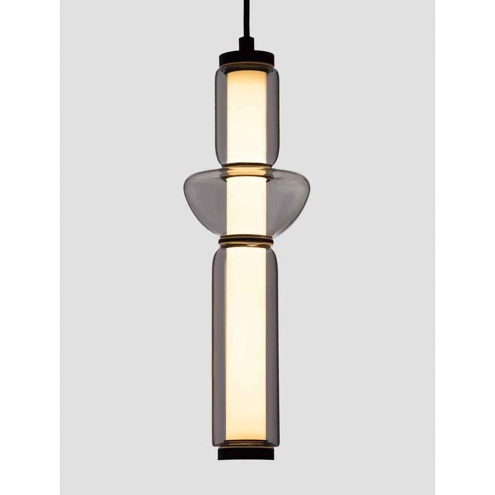 Suspension 1 lumière Ulon verre fumé Lyora 5212017474179