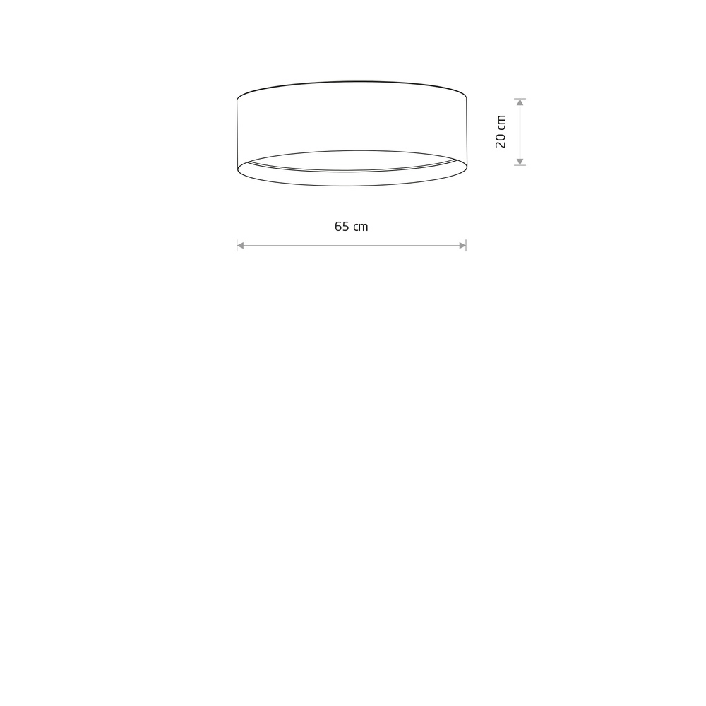 Lampe de plafond Cedro brun sable Ø 65cm Lyora 5903139116718