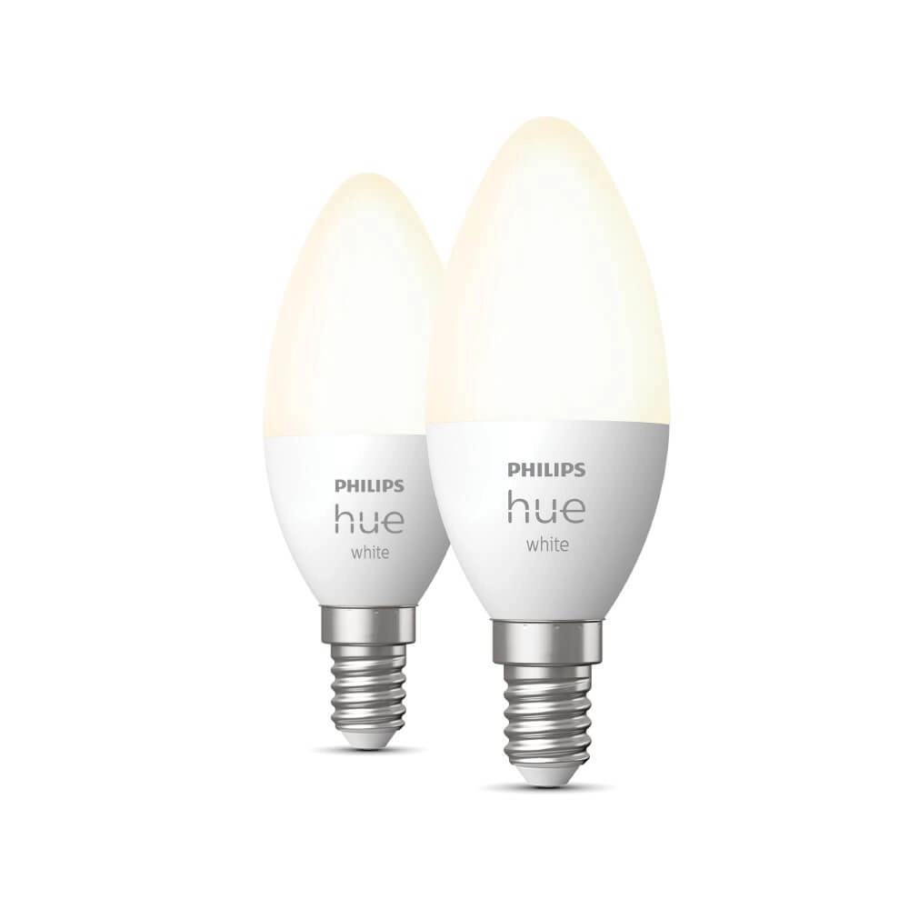 Bougie source de lumière Hue - E14 - 6W - White lot de 2 Philips 8719514320628