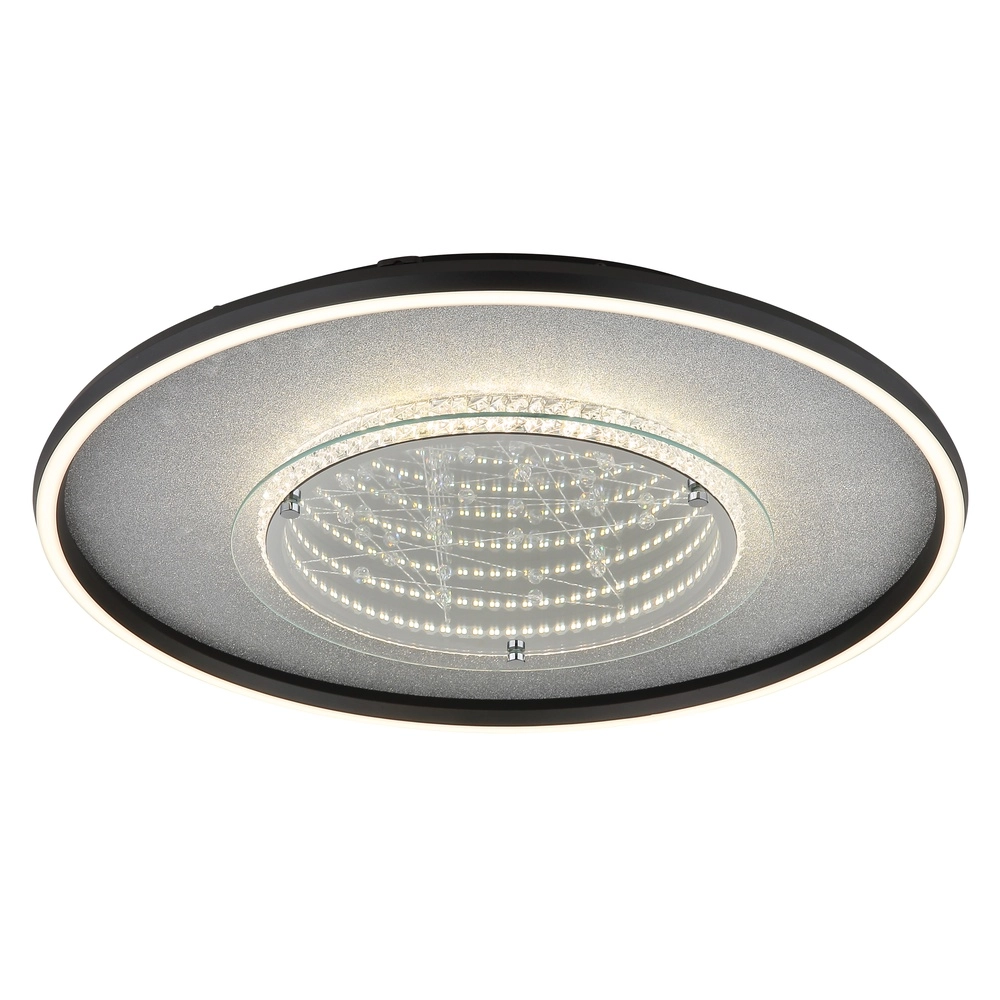 Lampe de plafond Mirrora noir Ø 51,5cm