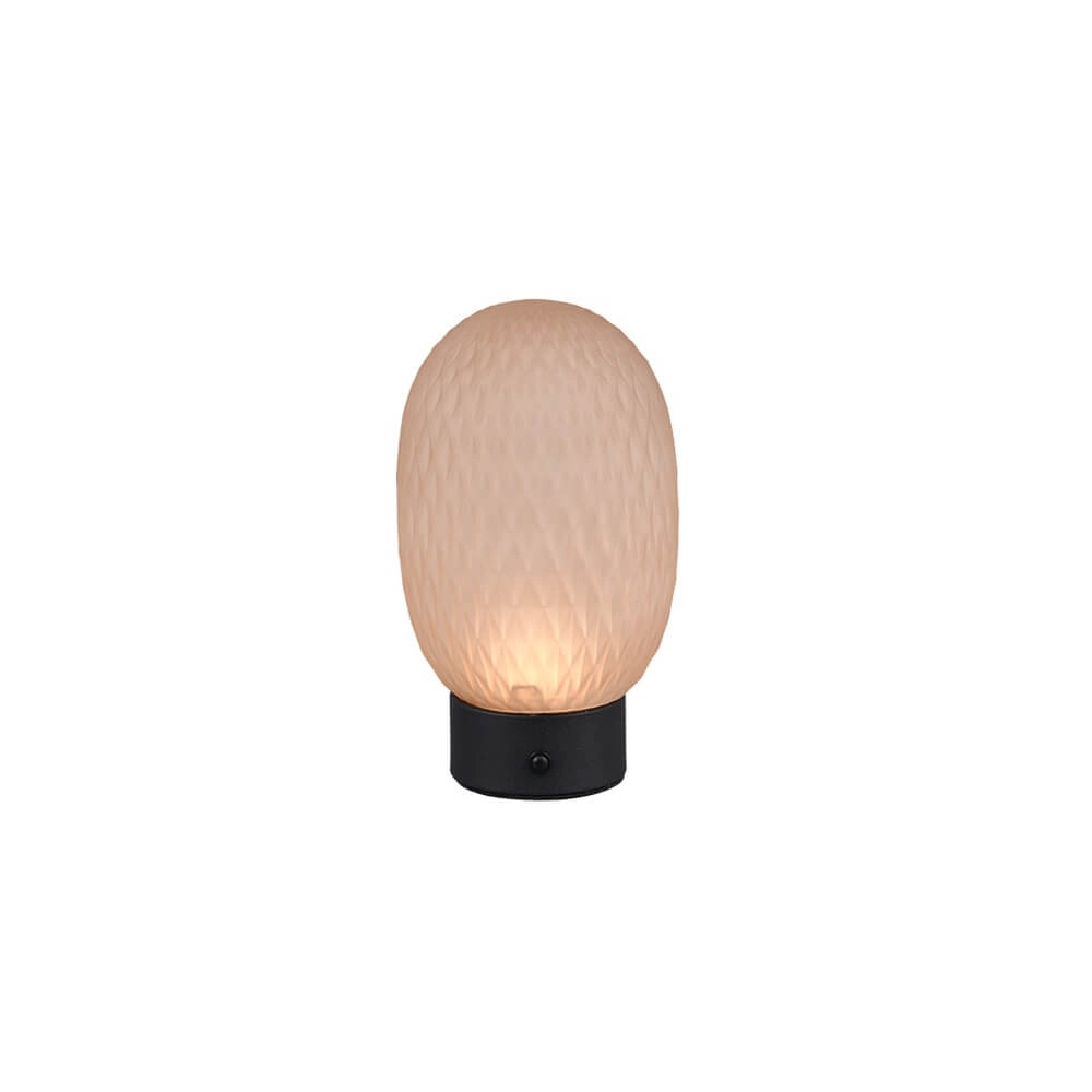 Lampe de table Facette noir avec verre ambré Trio 4017807643541