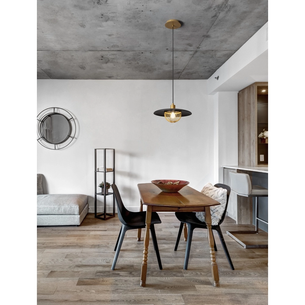 Suspension Fox noir avec or Lyora 5212017433534