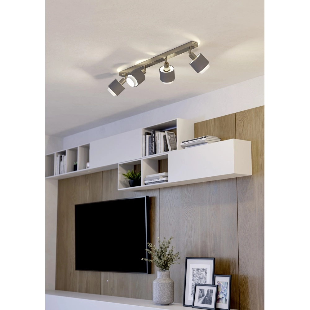 Lampe de plafond à 4 lumières Bellizzi Acier inoxydable - 2x E14 Eglo 9008606304394