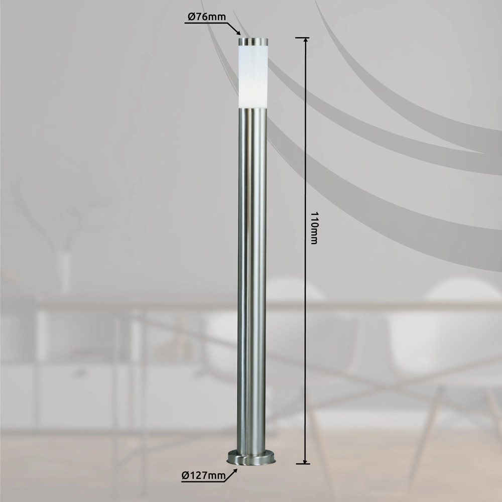 Éclairage de chemin Boston Led Acier inoxydable avec blanc - 8,8W - 3000K Globo 9007371294329