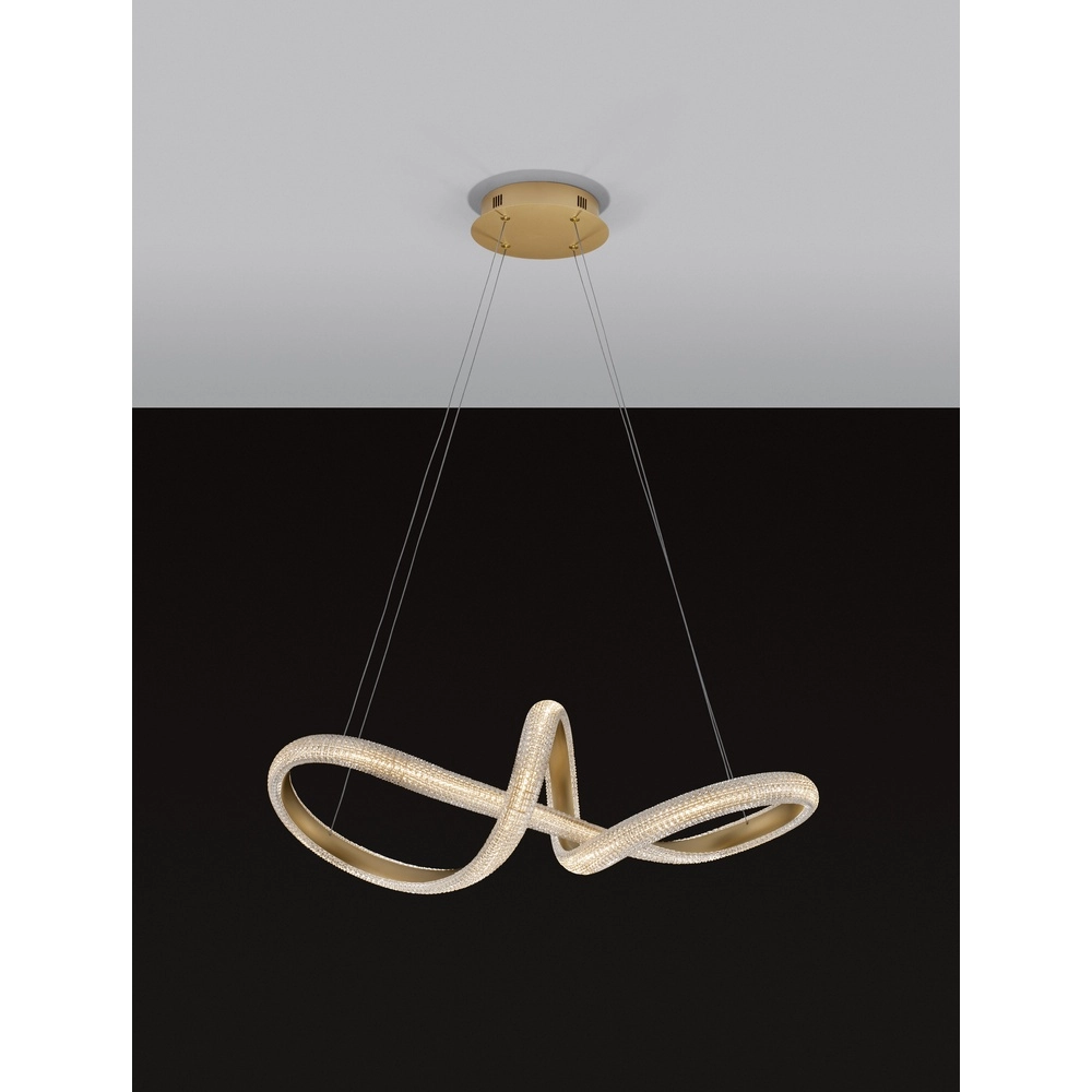 Suspension Medora Curl doré 75cm Lyora 5212017433442