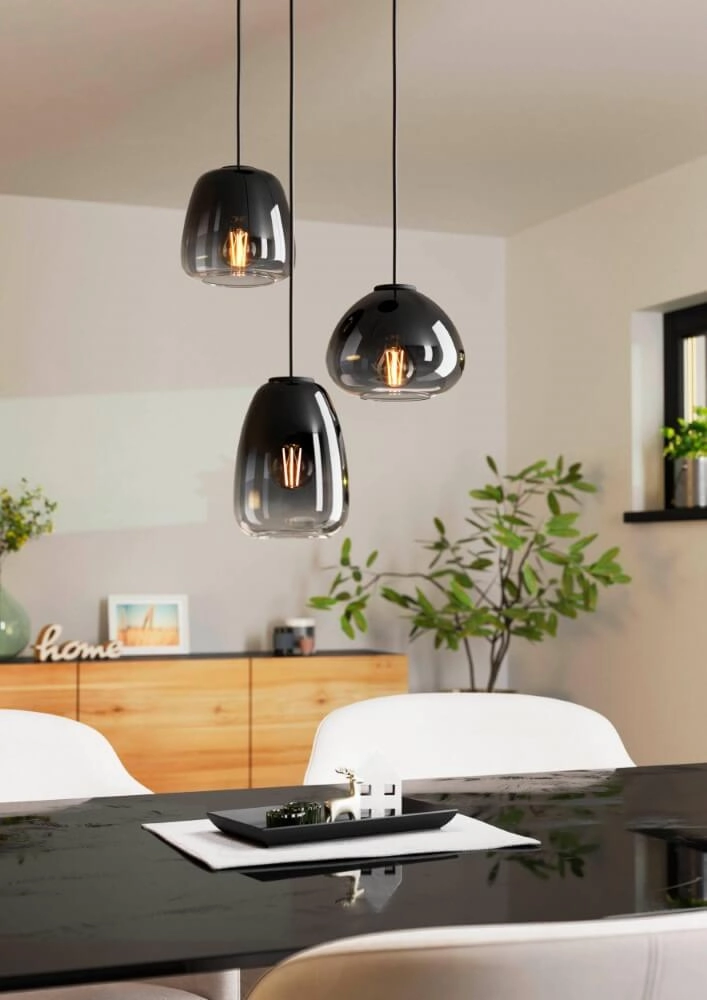 Lampe suspendue Vide Aguilares avec du verre Eglo 9008606235568