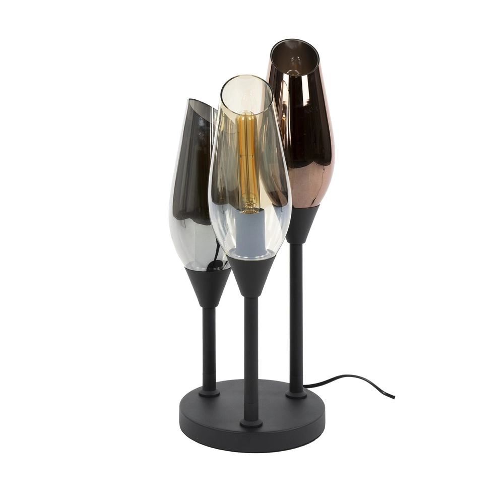 Lampe de table en verre Cocoon 3x E27 - 59cm Lyora 8716803511859