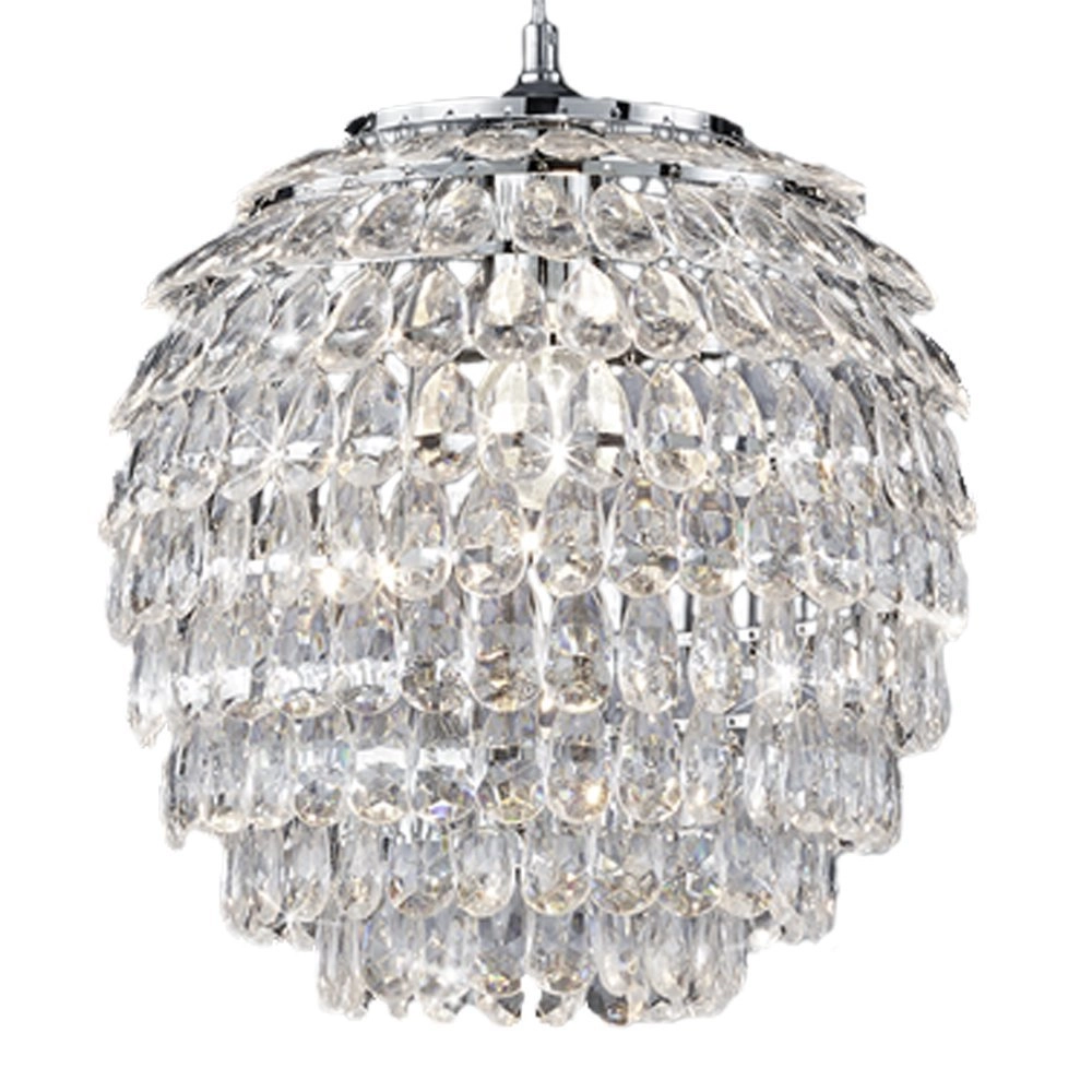 Lampe à suspension Petty avec cristal 35cm Trio 4017807288285