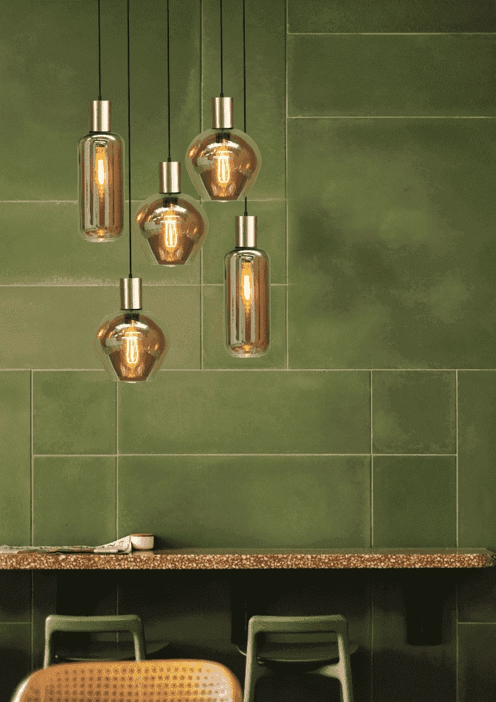 Lampe suspendue 5 lumières Bounty noir avec de l'or Masterlight 8718121247755