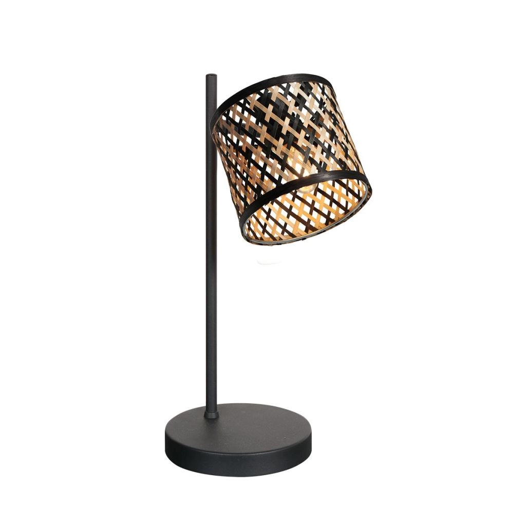 Lampe de table Sumba avec un bonnet en bambou Ø12cm