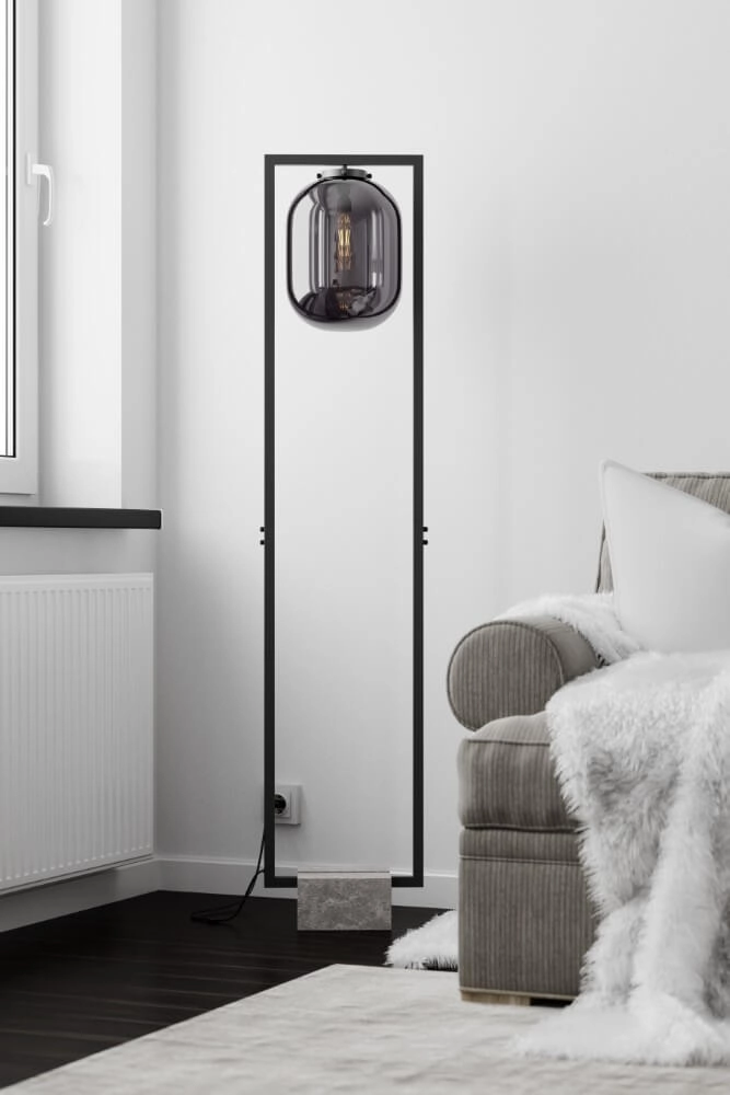 Lampe sur pied Dixton verre de fumée By Rydéns 7391741008336