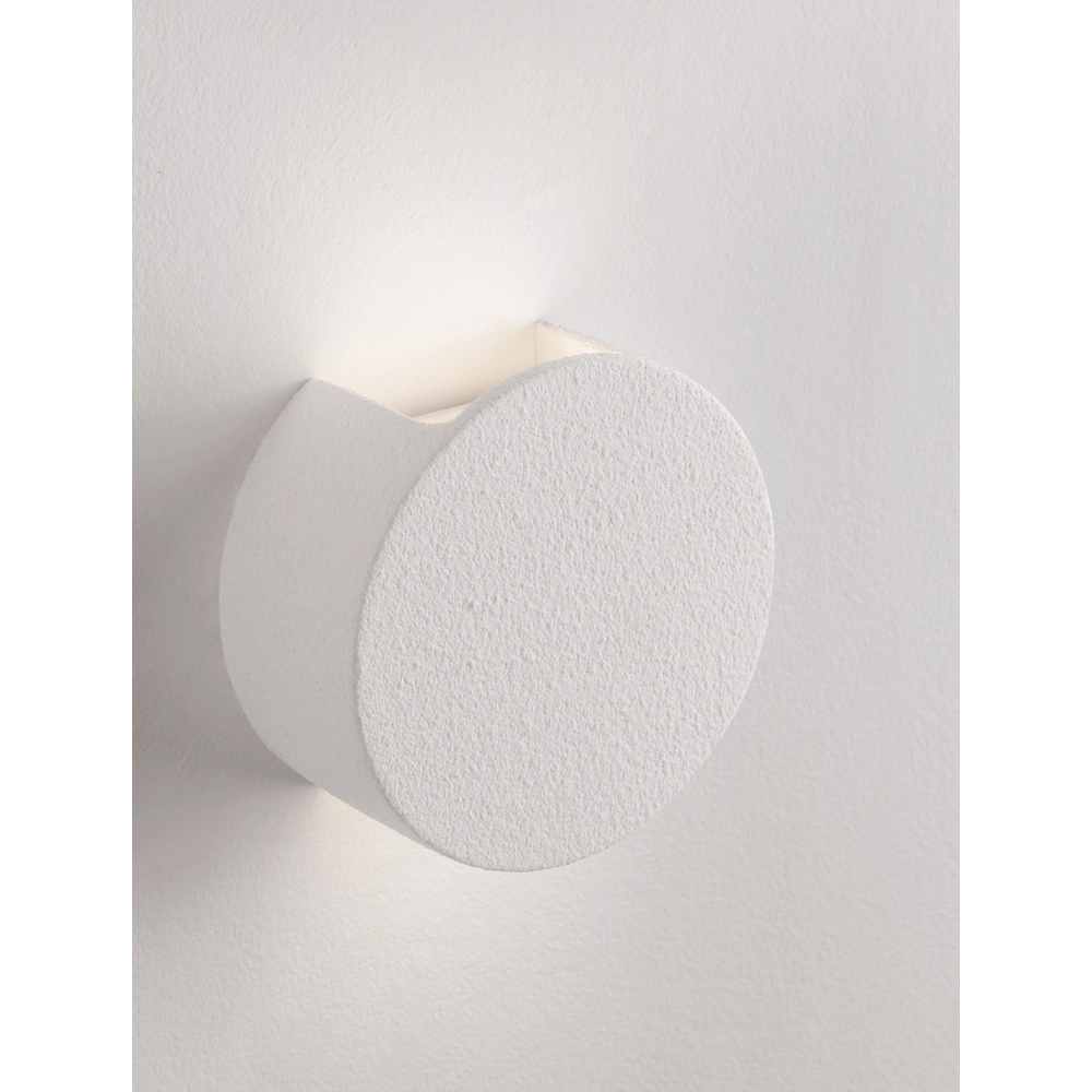 Applique murale ronde Awa blanc Ø 15,5cm