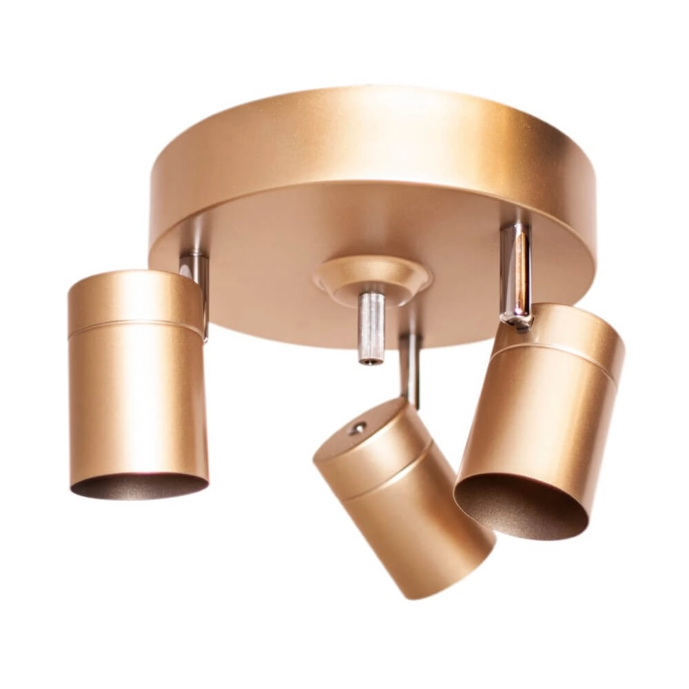 Plafonnier Correct doré à 3 lumières