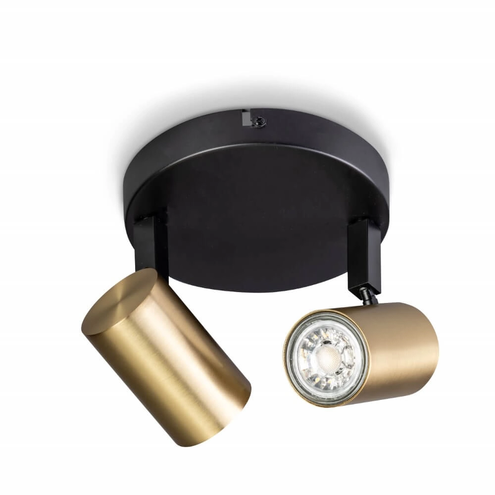 Spot double en saillie The Common noir avec de l'or Spot double en saillie The Common noir avec de l'or
