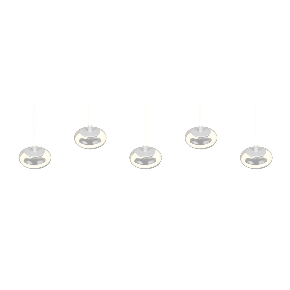 Lampe pendante à 5 lumières Tarsia Blanc Trio 4017807683400