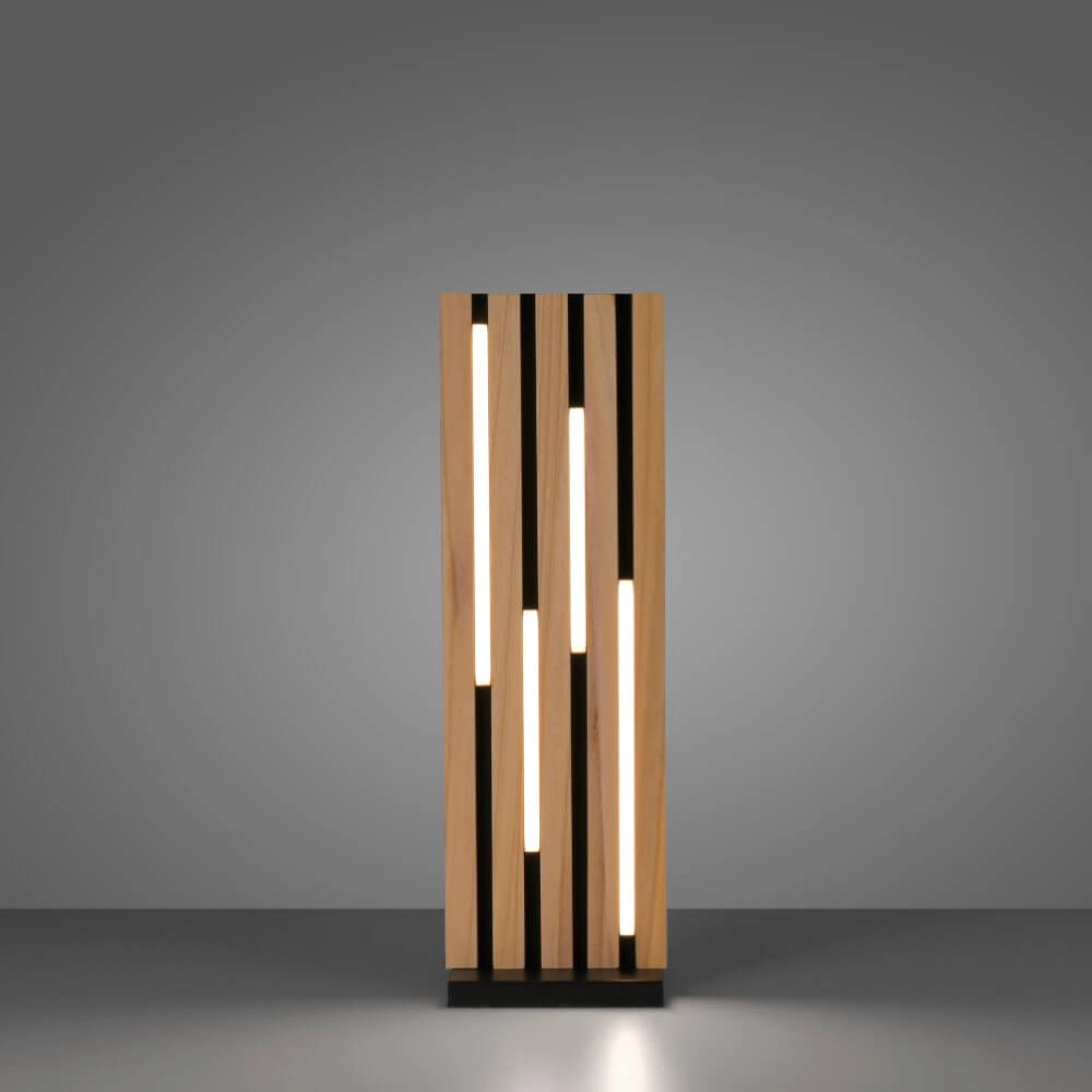 Lampe de table en bois Q-Akustik réglable Paul Neuhaus 4012248385395