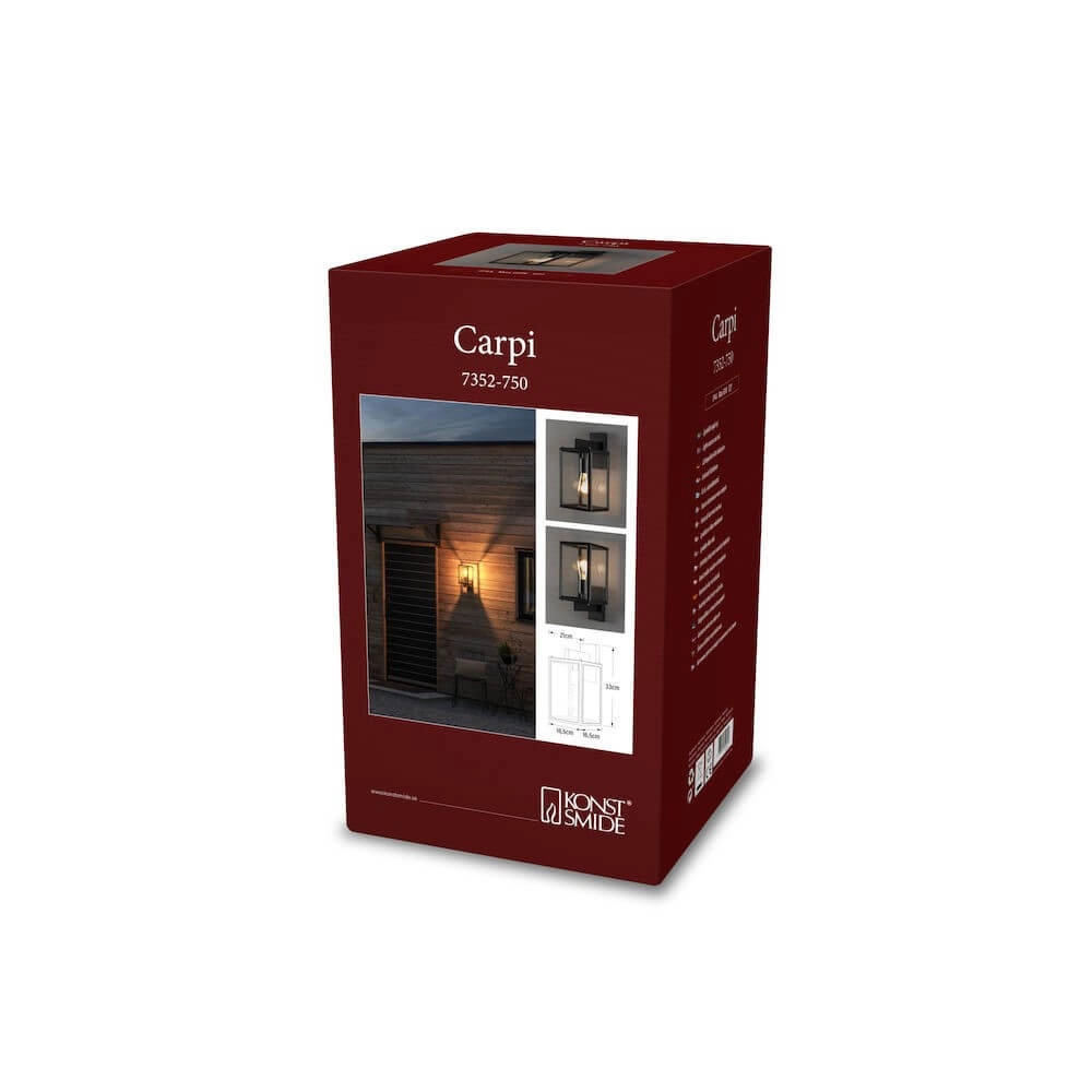 Lampe d'extérieur noire Carpi KonstSmide 7318307352757