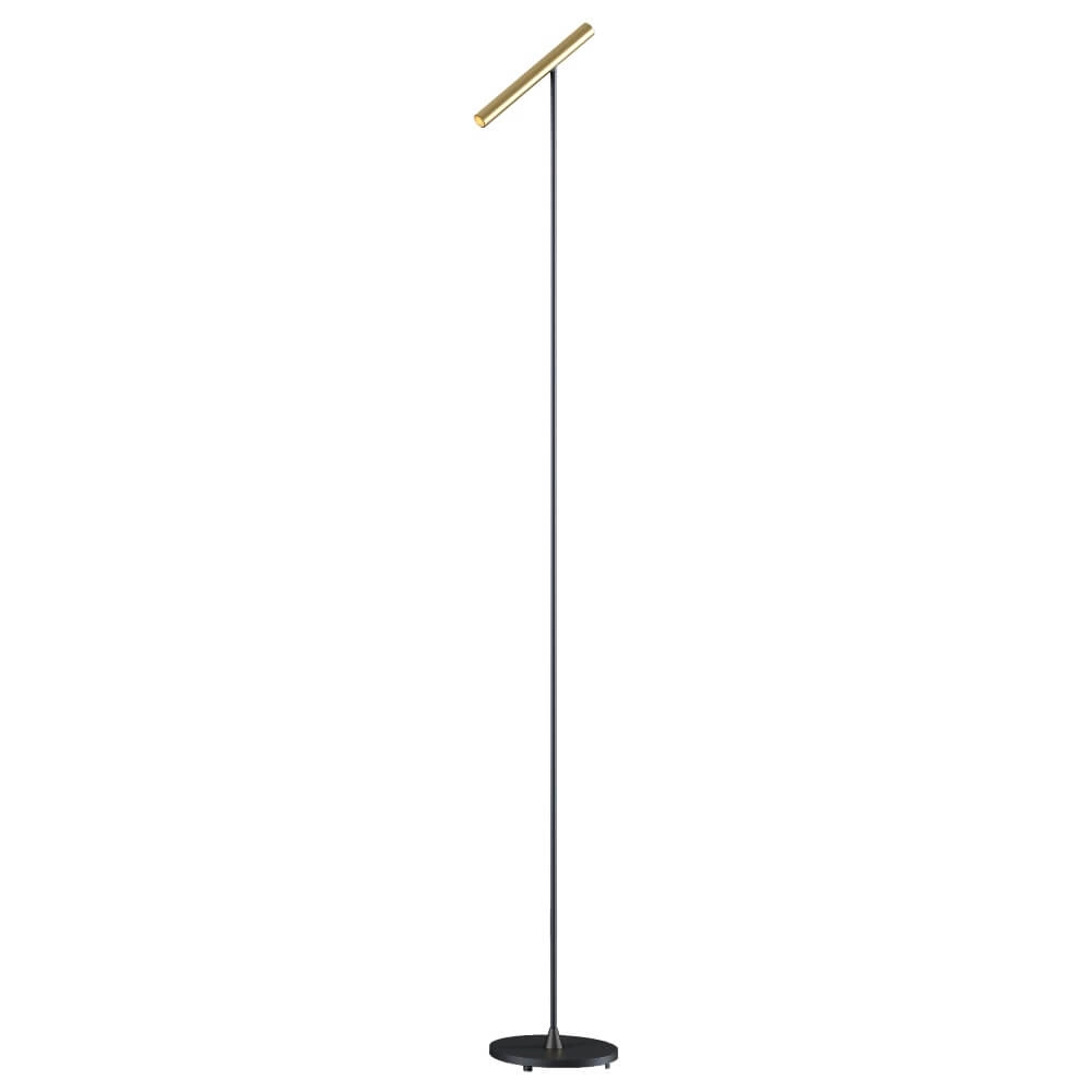 Lampadaire design Kansas Noir avec or chaud Lampadaire design Kansas Noir avec or chaud