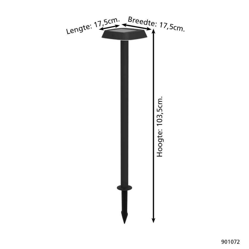 Lampe sur pied solaire Dreoli noir Eglo 9008606297993