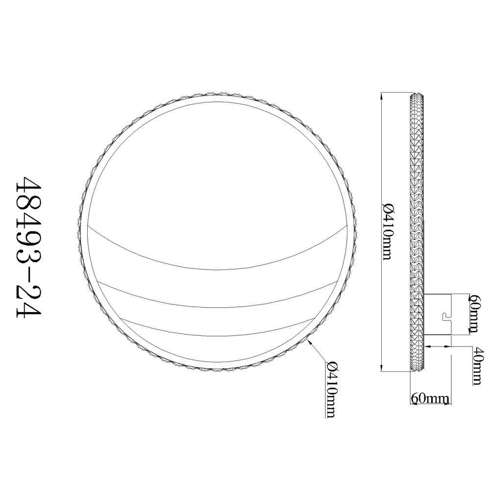 Lampe de plafond unique Constance noir avec or Ø 41cm Globo 9007371566846