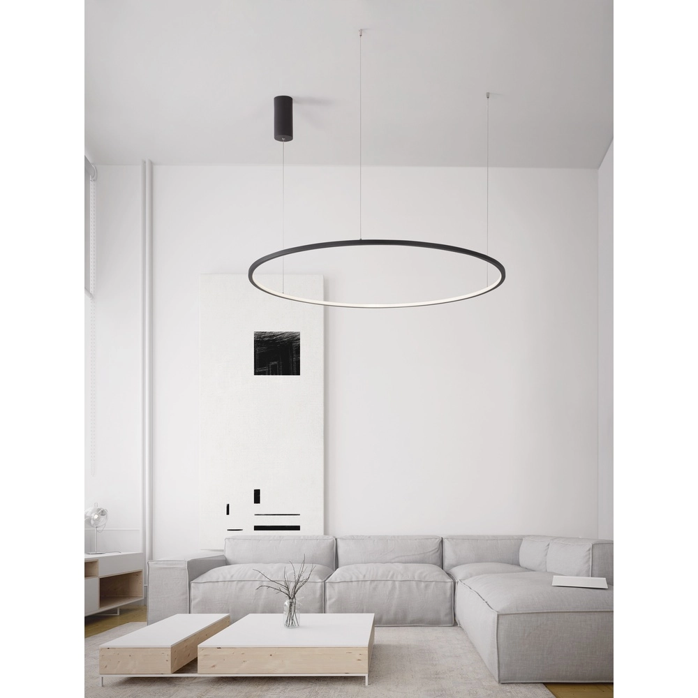 Suspension ronde Tarquin noir Ø 100cm Suspension ronde Tarquin noir Ø 100cm