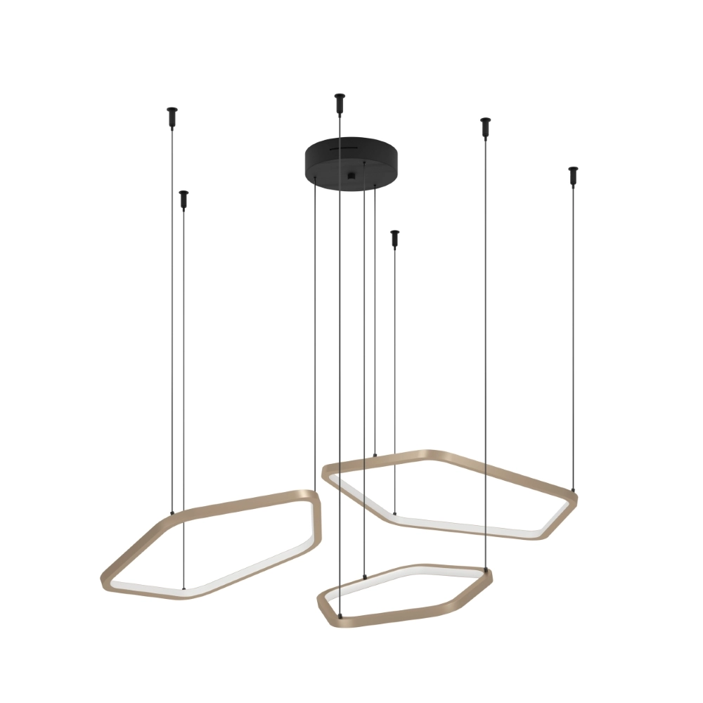 Design pendant lamp Estrella black with brown and CCT