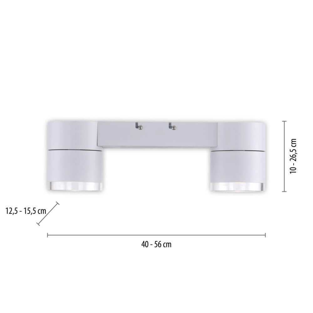 Plafonnier blanc Pure Nola 2 lumières Paul Neuhaus 4012248374542