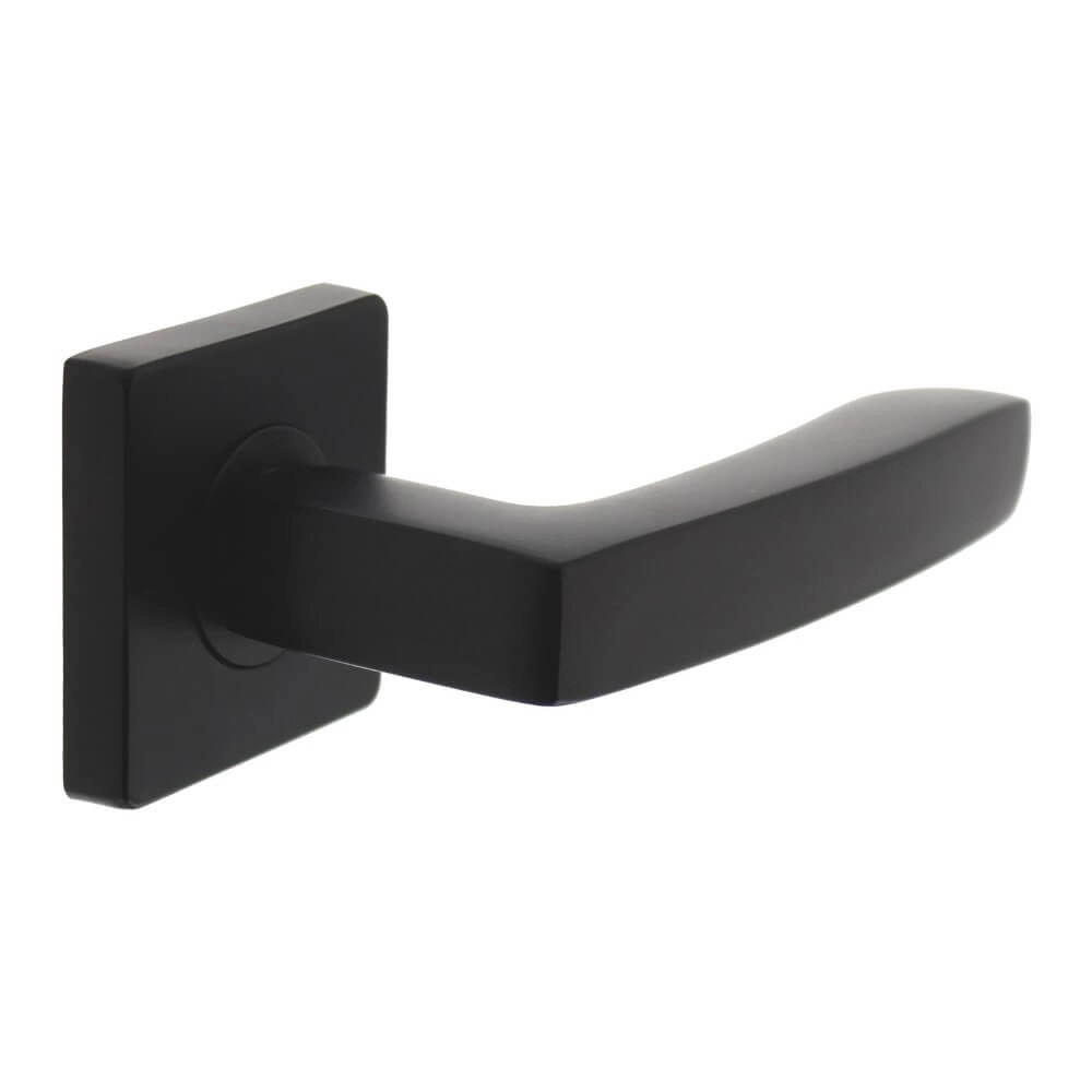 Poignée de porte étanche Minos Rosace carrée noire