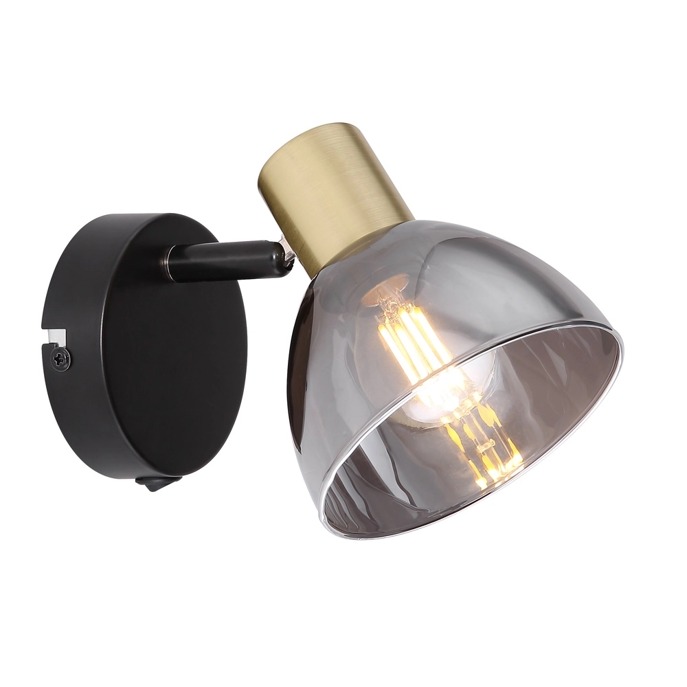 Lampe murale de conception Jay noir de fumée