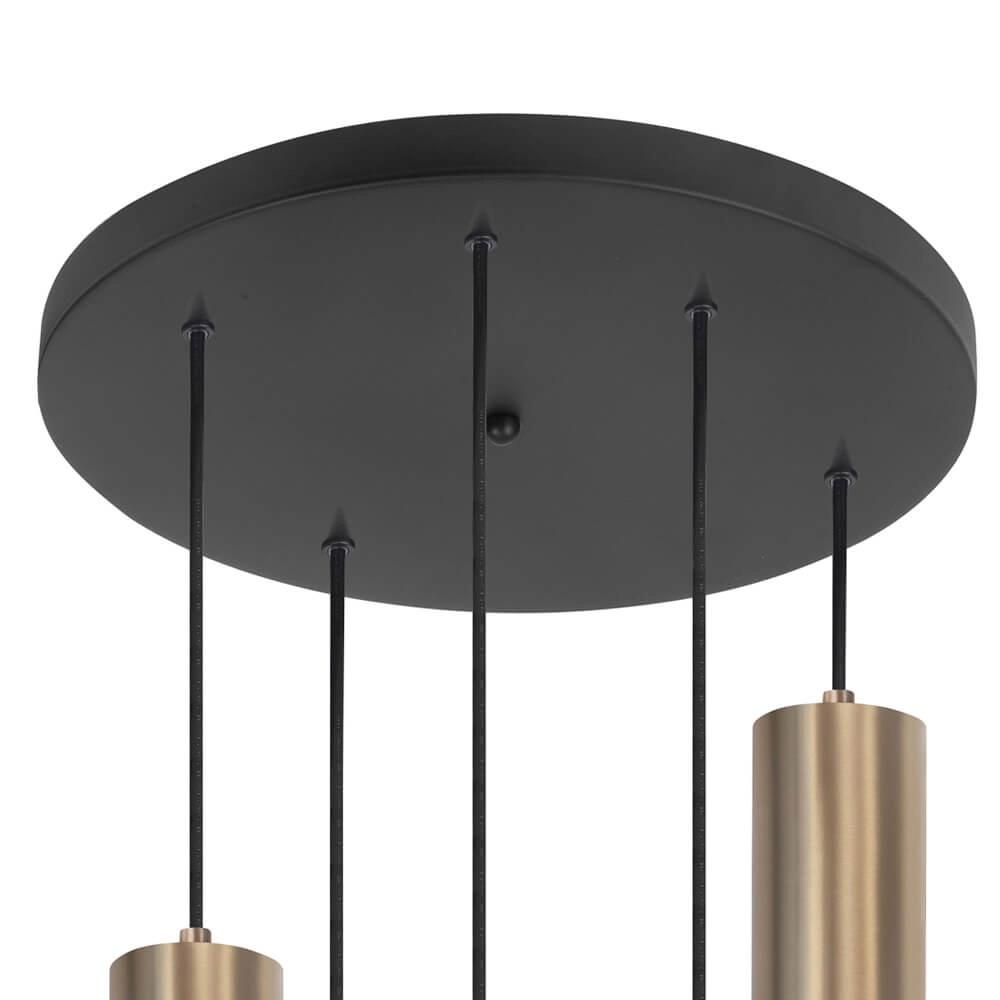 Lampe suspendue ronde Perugia or mat - 5x GU10 Highlight 8718379046827