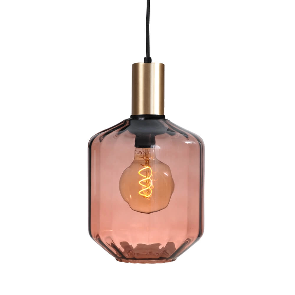 Lampe suspendue 3 lumières - dorée - Porto avec lunettes rouges Jagger - Ø 24cm Masterlight 8718121269658