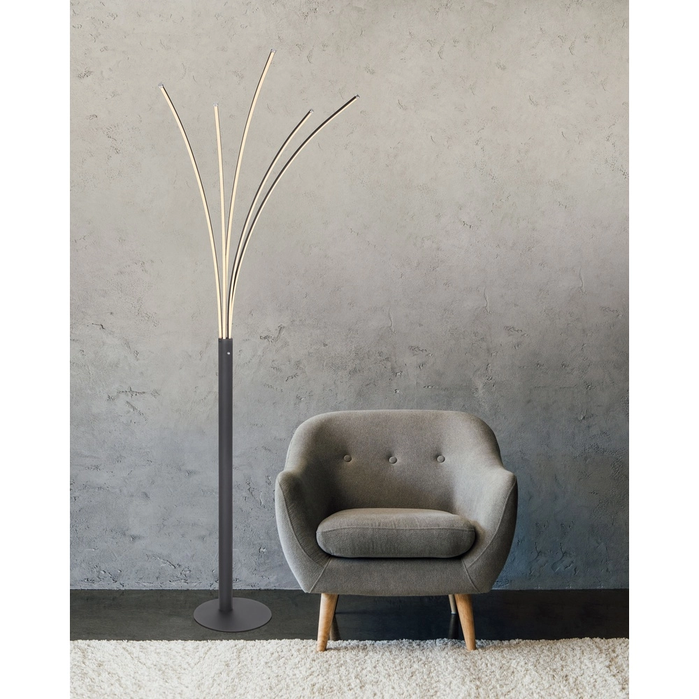 Lampadaire moderne Bizzy Noir Globo 9007371396467