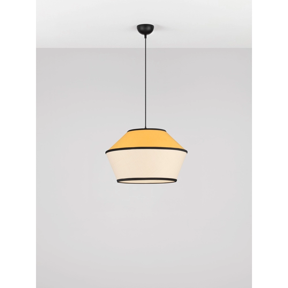 Lampe suspendue Veliss blanc avec jaune Lyora 5212017493859