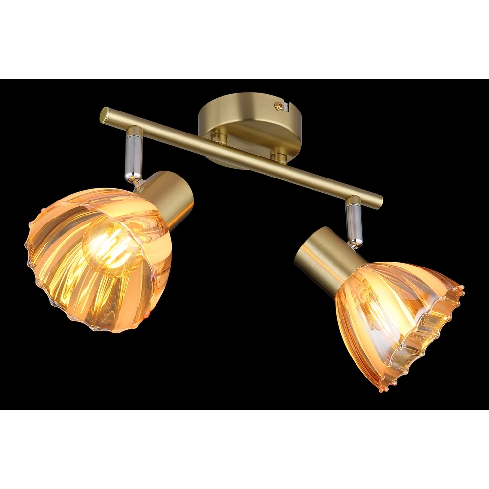 Lampe de plafond à deux lampes Zachery Or Globo 9007371533497