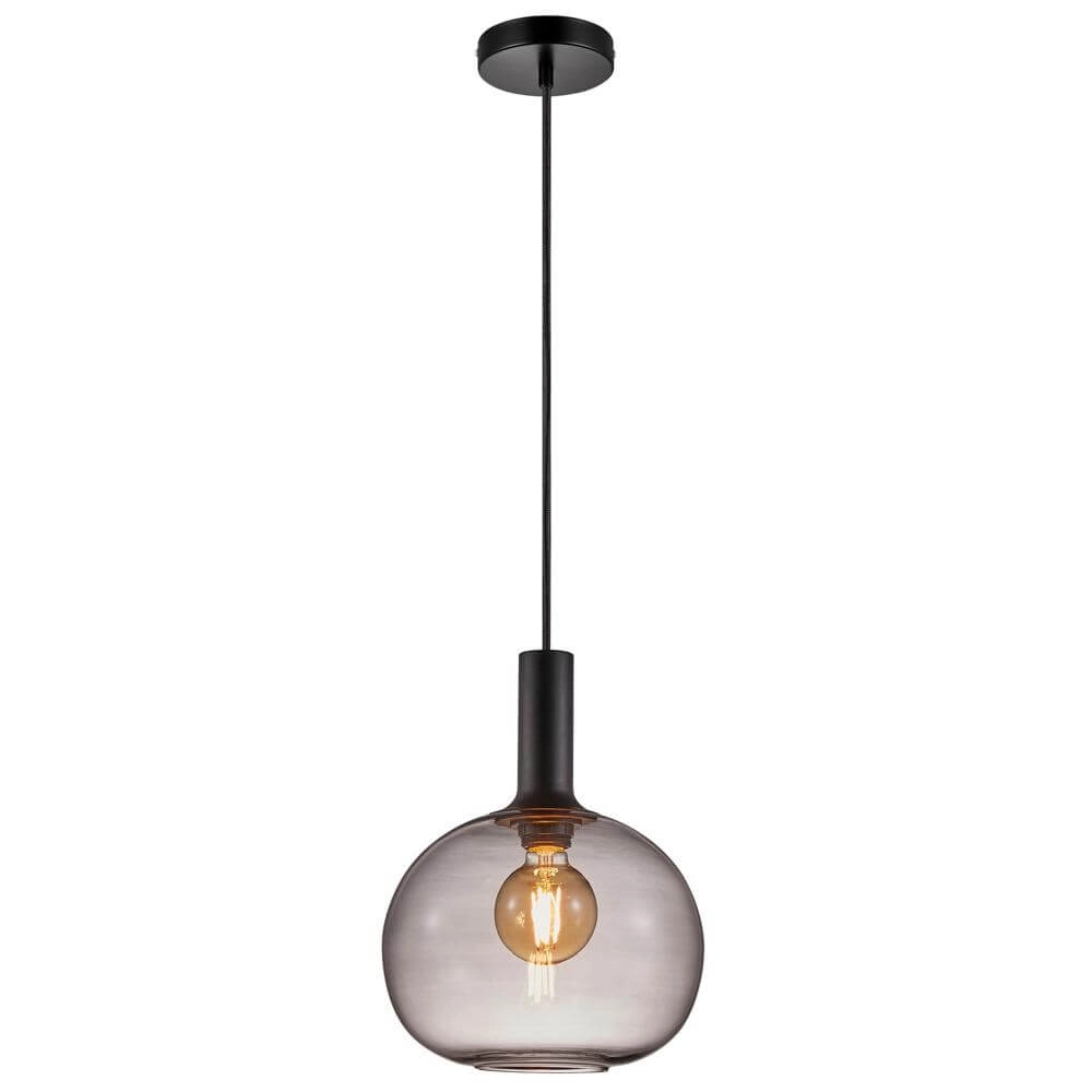 Suspension en verre Alton sphère Ø 25cm verre fumé