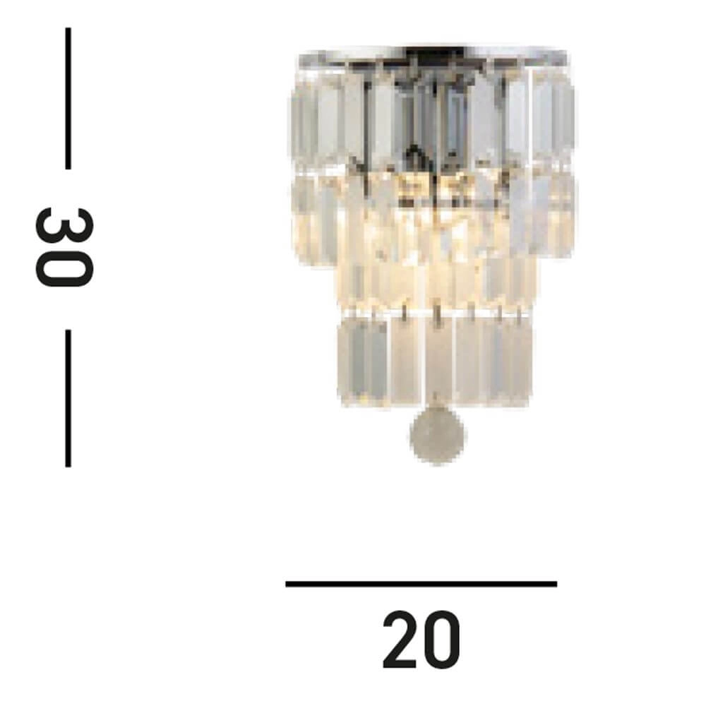 Lustre Empire chrome Searchlight 5053423271699