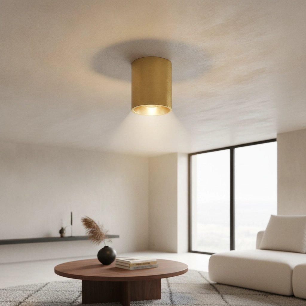 Spot de plafond Moreno Or mat
