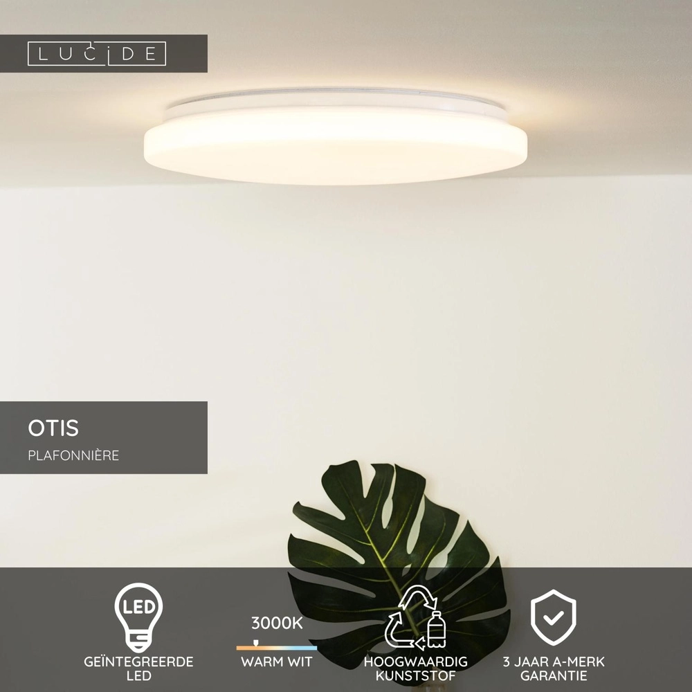Éclairage de plafond Otis Ø 39cm blanc Lucide 5411212791399