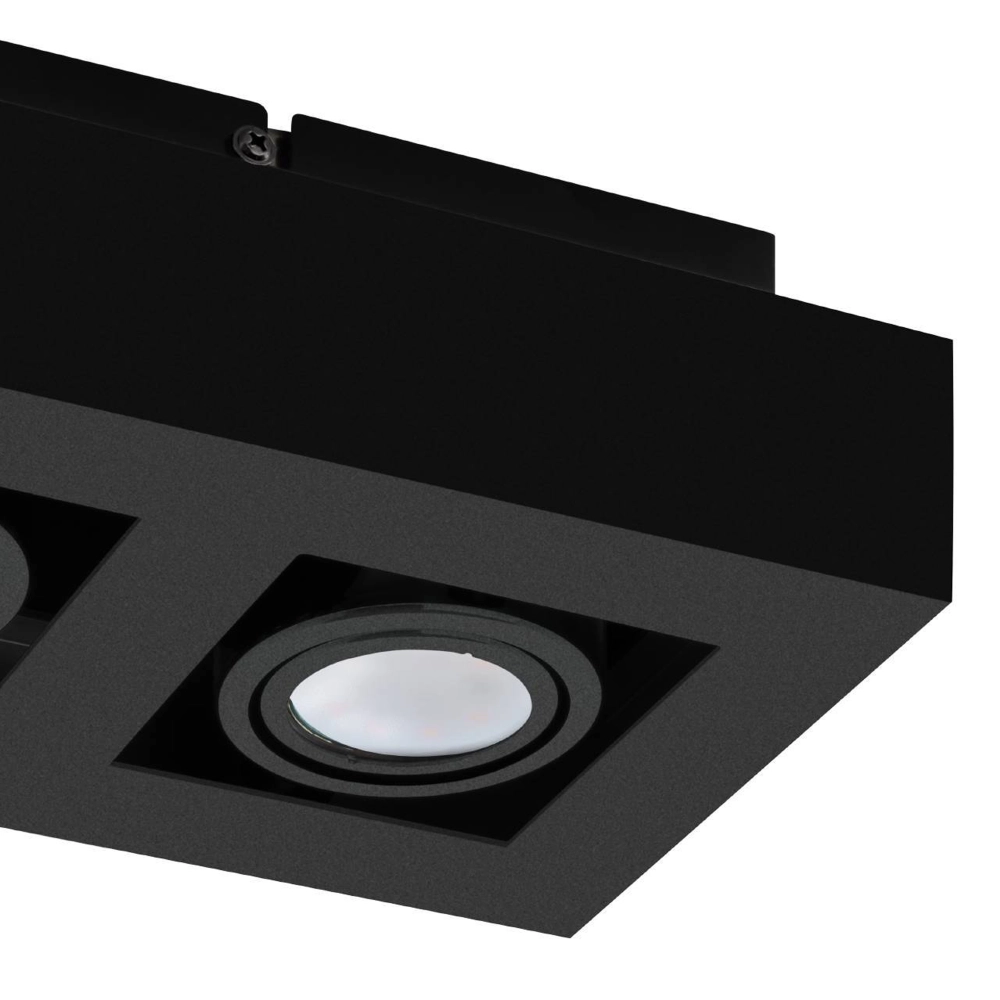 Spot apparent noir Mendoza 2 lumières Eglo 9002759310639