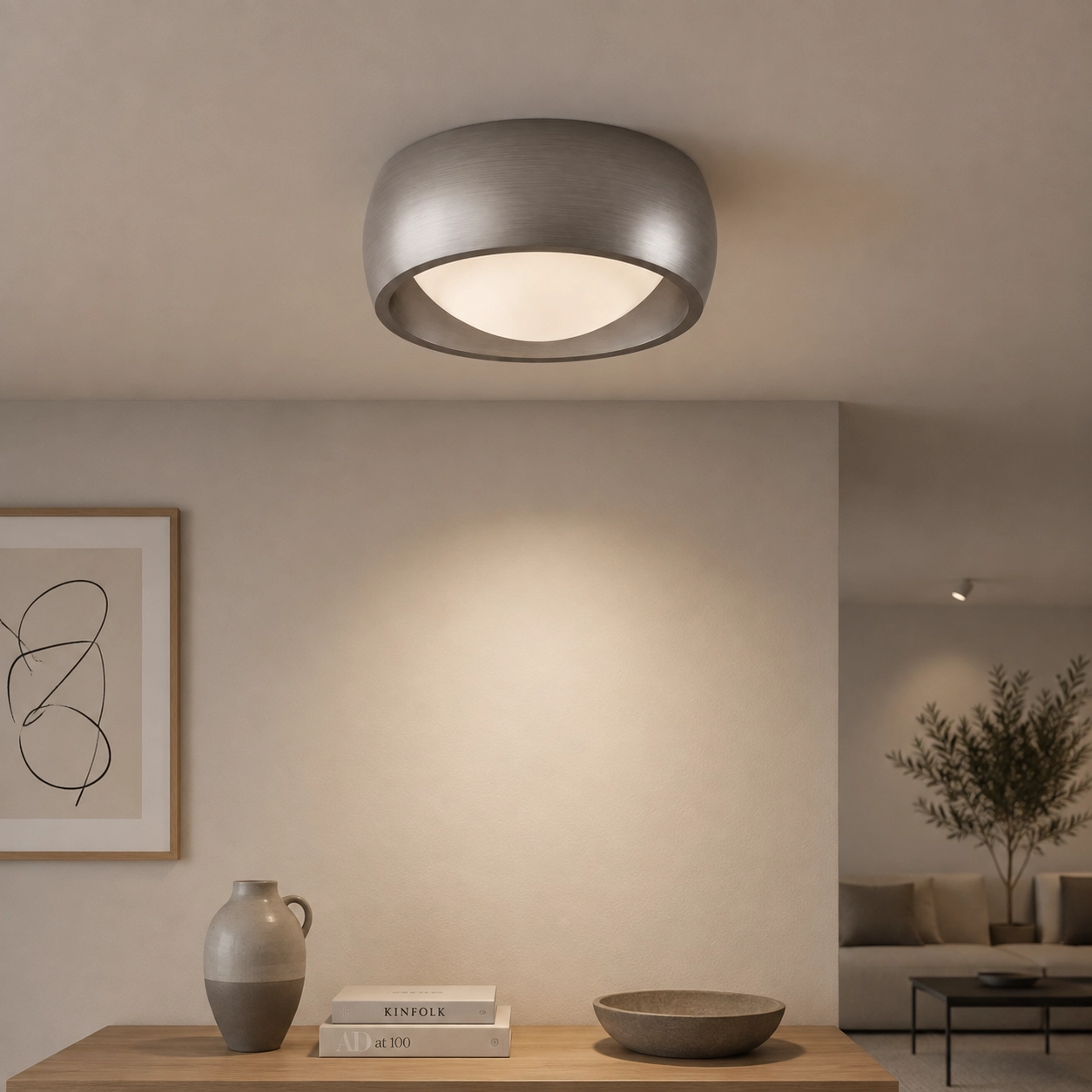 Lampe de plafond élégante Montana Ø15cm - Métal de canon