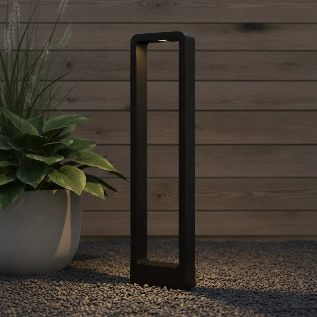 Lampe de jardin design Minimal noir 65cm