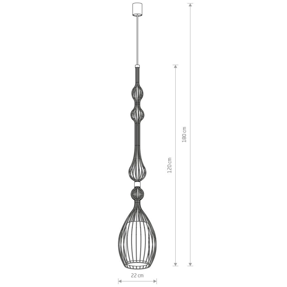 Lampe à main avec tissu Abi Ø 22 cm Lyora 5903139886499