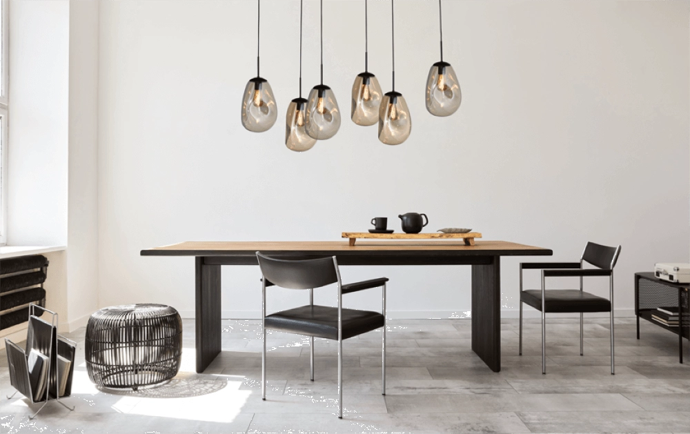 Lampe suspendue Lava 6x verre doré Ø 22,5cm Masterlight 8718121286204